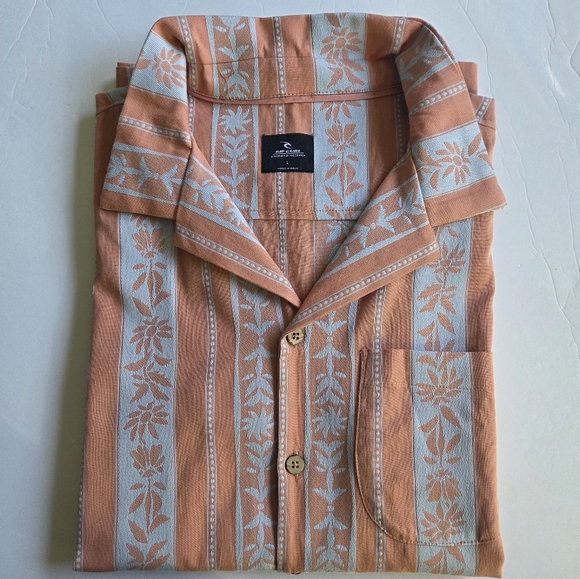 Dusty Rose RIP CURL TOPANGA VERT STRIPE SHIRT - Picture 6 of 10